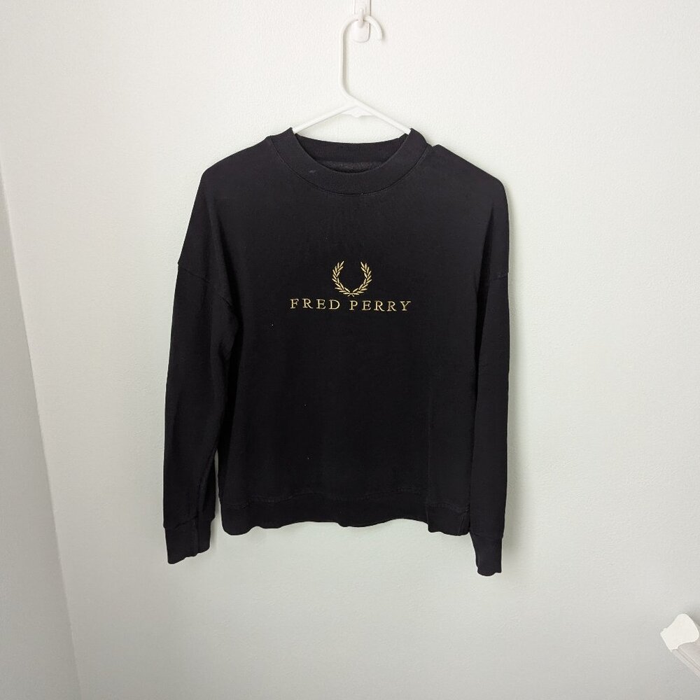 Fred Perry Sportswear 100% Cotton Black Sweatshirt, 8